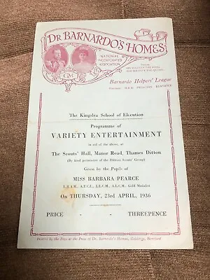 Dr Barnardo's Homes Programme Of Variety 1936 • £14.99