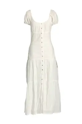 UNIK By Us White Puff Sleeve Maxi Dress Size 12 AU • $149