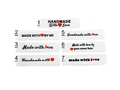 Personalised Custom Handmade With Love Sew Stitch In Craft Hobby Business Labels • £5.99