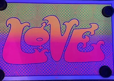 Love Arthur Lee 1967 Vintage Black Light Poster Head Shop Psychedelic Elektra • $125