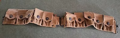 WW1 U.S. Military July 1918 Dated 10 Pouch Mills Made Cartridge Belt Pat 1915 • $125