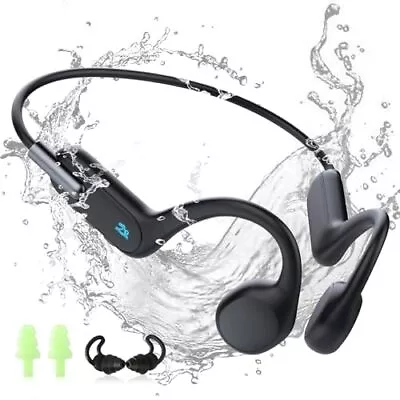 Bone Conduction Headphones IPX8 Waterproof MP3 Swimming Black T10 Air • $102.77