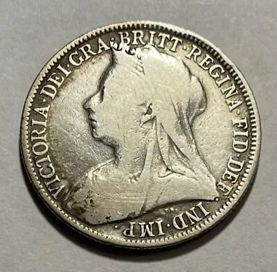 GREAT BRITAIN - Queen Victoria - Silver Florin - 1898 - Km-781 • $15