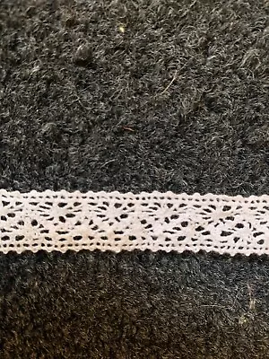 13mm Fine Lace Trim/edging Opened Roll- White • £3.50