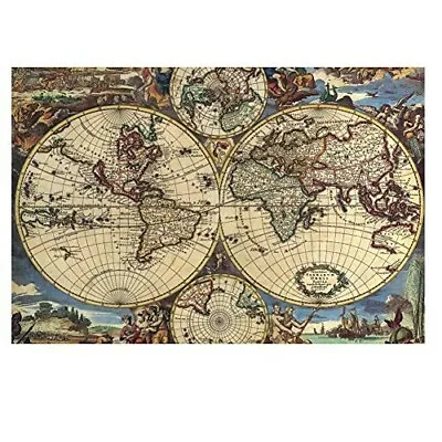 £3.50 • Buy Jigsaw Puzzle 1000 Piece Ancient Map World Globe Earth Planet Abstract Art