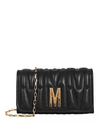 Moschino Womens Quilted Monogram Shoulder Bag • $284.99