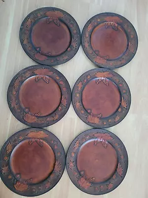 Better Homes & Garden Charger Plates Antique Copper Set Of 4 Plastic Dinnerware • $39.95