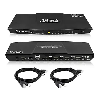 TESmart 4 Port HDMI KVM Video Switch 4K@60HZ And QHD@144Hz • $89.99