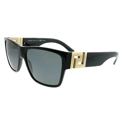 Versace Mens Sunglasses (VE4296) Black/Grey Acetate - Polarized - 59mm • $129.95