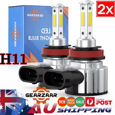 2PCS H11 H8 H9 LED Headlight Kit Bulbs 2000W 300000LM 6000K Globe Bulbs High/Low • $13.89