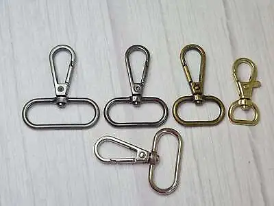 2 X Metal Snap Hooks Fastener Swivel Clips For Bag Making. 13/25/32/38 Mm. • £3.09