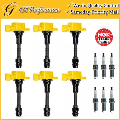 Performance Ignition Coil & NGK Spark Plug 6PCS For QX4/ Frontier Maxima Xterra • $149.99