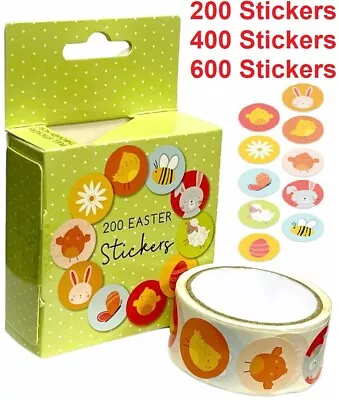 Happy Easter Bunny Egg Rabbit Chick Labels Stickers Gift Craft Box Sticker • £3.49