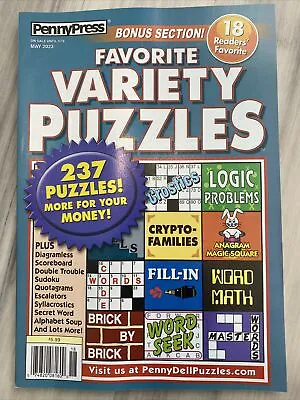 VARIETY PUZZLES MAGAZINE - MAY 2023 - 237 PUZZLES! New • $8