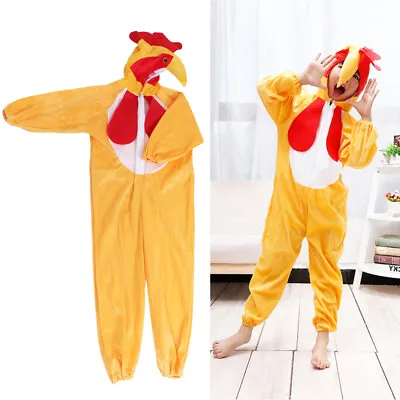  Chicken Costume Women’s Jumpsuits Kids Rooster Animal Pajamas Children • £31.99