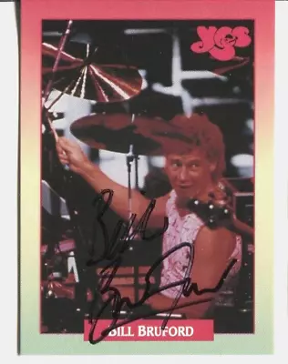 Yes KING CRIMSON Drummer Extraordinaire BILL BRUFORD Signed AUTOGRAPH 9865 • $3.99