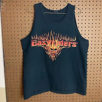 Vintage Easyriders Rodeo Tour T-shirt Tank Top Flames Skull Y2K Biker • $12.80