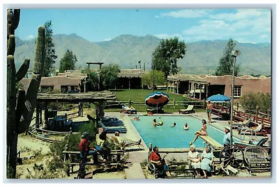 C1960's Pool Beach Chair Umbrella Barra Nada Ranch Lodge Tucson AZ Postcard • $14.98
