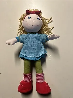 HABA Annie Soft Doll With Blonde Hair Blue Eyes 14 Inches • $10