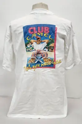 $0.99 • Buy Rare Size Xl New 1991 Vintage Joe Camel Promo Shirt Wish You Were Here Tee Shirt