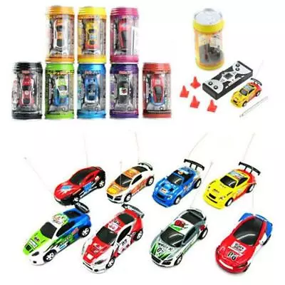 Mini Multicolor Coke Can RC Radio Remote Control Speed Micro Racing Car Toy Gift • £13.02