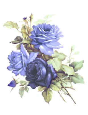 Vintage Image Victorian Shabby Blue Delft Roses Furniture Transfers Decals FL494 • $12.99