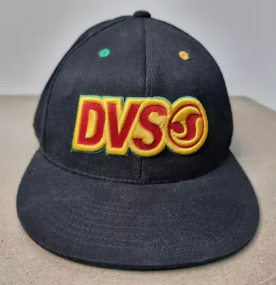 DVS Shoes Big Logo Kore Flex Hat Black Mens 210 Fitted 7 1/4 - 7 5/8 Embroidered • $29.99