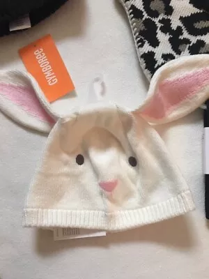 $13.95 • Buy NWT Gymboree Hoot & Hop Ivory Knit Rabbit Bunny Ears Baby Beanie Hat 6/12 Mos.