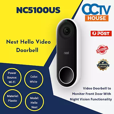 Google Nest Video Doorbell NC5100US Smart WiFi With Night Vision Functionality • $341.99