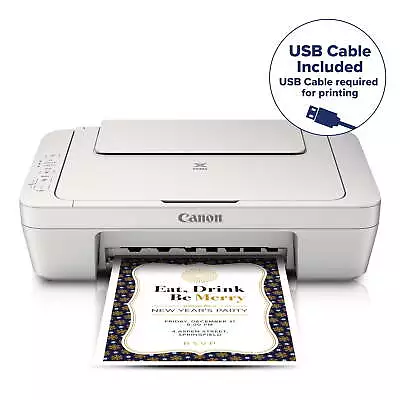 PIXMA MG2522 Wired All-in-One Color Inkjet Printer [USB Cable Included] White • $26.10