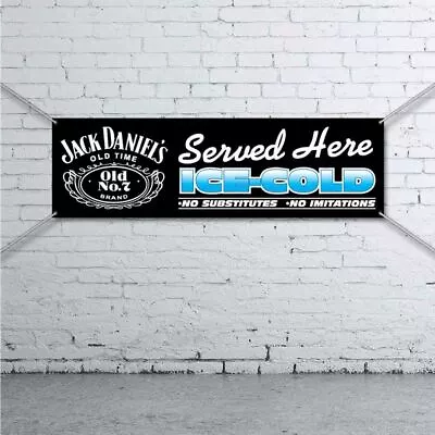 Jack Daniels Banner -  Mancave Bar Whiskey Spirits Shed Garage Wall Sign Gift JD • $39.95