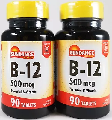 Sundance Vit B12 Supplement 500 Mcg Total 180 Tablets EXP:06/2025 • $15.28