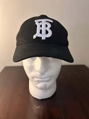 Burberry TB Monogram Motif Logo Nova Check Baseball Trucker Cap Hat Black Size M • $90