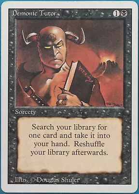 Demonic Tutor Revised HEAVILY PLD Black Uncommon MTG CARD (ID# 456347) ABUGames • $22.96