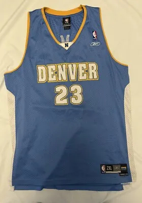 NBA Nike Team Denver Nuggets Marcus Camby Powder Blue Swingman Jersey 2XL XXL • $35