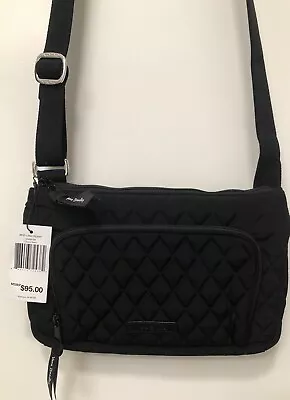 Nwt New Vera Bradley Rfid Little Hipster Quilted Classic Black  $95.00 • $1