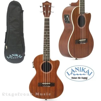 $335 • Buy LANIKAI LMACET MAHOGANY SERIES *new Model* TENOR ACOUSTIC/ELECTRIC UKULELE 
