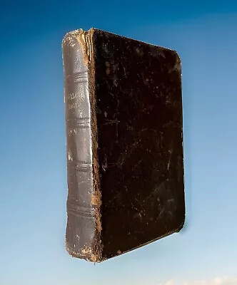 1883 Miniature Polish Prayer Book Antique Leather Numbered Gold Edged Pages • $28