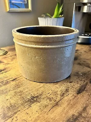 Antique Unique All Brown Macomb Pottery Co Stoneware Crock #5 Macomb IL • $60