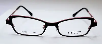 Bevel   Eyeglass Frame 8580 Pure Titan Red And Black Made In Japan • $300