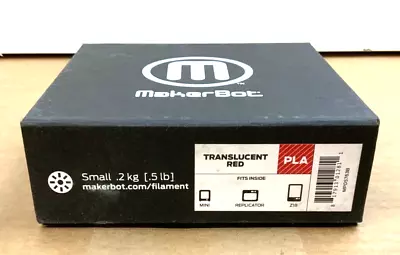 MakerBot Filament Cartridge Translucent Red MP05763B ✅ ❤️️ ✅ ❤️ Factory Sealed! • $24.99