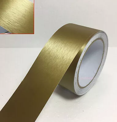 Decors Car Metal Brushed Steel Matte ALUMINUM Vinyl Tape Wrap Sticker Gold VL • £64.85