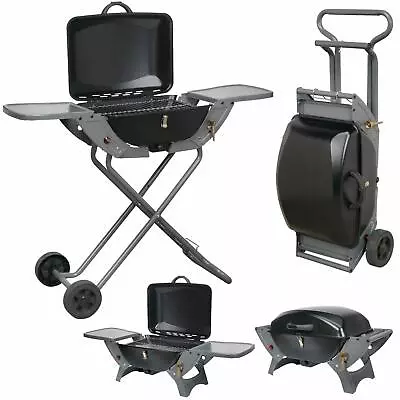 Crusader BBQ Folding Gas Barbecue Combo Trolley Portable Picnic Table Top Stove  • £109.95