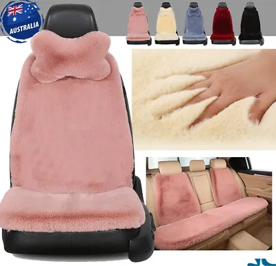 Sheepskin Seat Covers Full Sits Front & Rear Cushions Comfortable For Mazda Part • $62.69