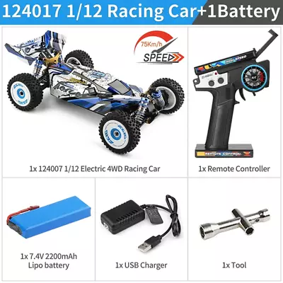 Wltoys  1/12 Scale RC Racing Car With 2.4G 4WD System 75Km/H High Speed Brushl • $306.57