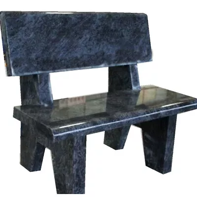 Headstone Cemetery Bench - Park Style - Small - Granite - Engraving Available • $2249