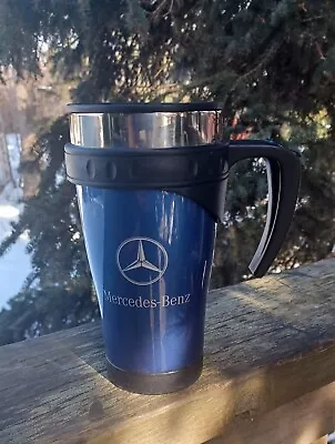 Mercedes-Benz Blue Stainless Steel Travel Tumbler Coffee Mug Ships Free In USA • $22.50