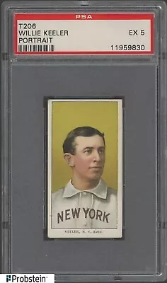 T206 Wee Willie Keeler HOF Portrait New York Piedmont 150 Subjects PSA 5 EX • $746