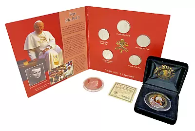 Catholic Coin LOT 2005 Malta Pope John Paul II 5-Coin Set 2003 JFK Half Dollar • $24.99