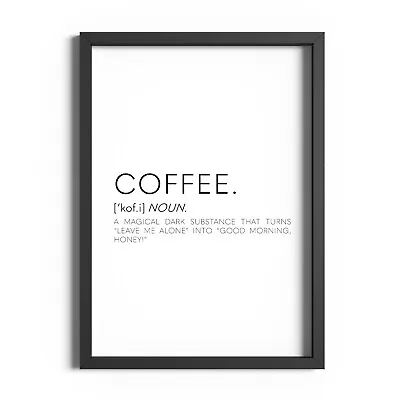 Definition Prints Funny Wall Art Posters Home Decor Dictionary Quotes Print Sign • £10.99